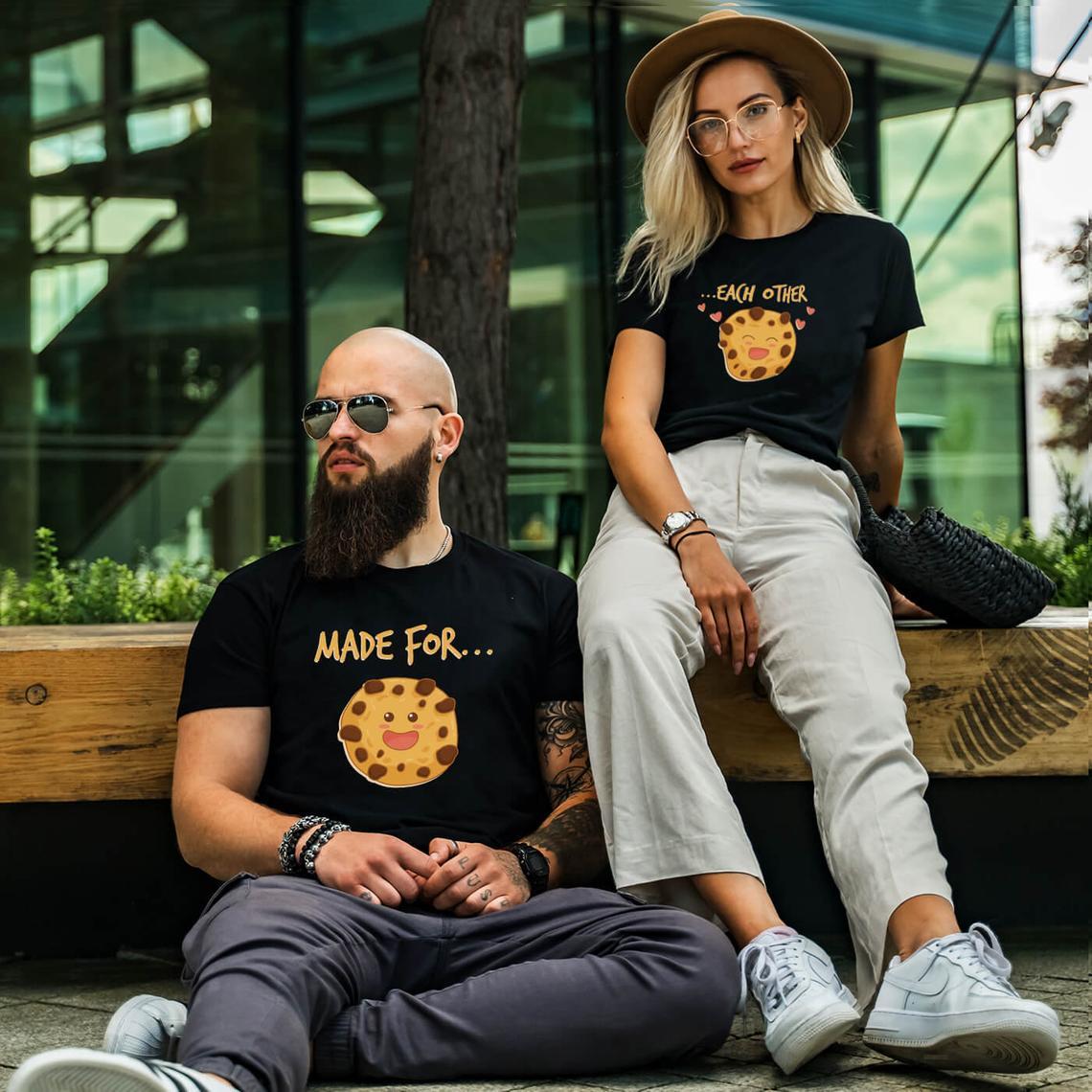 Cute Cookies T-Shirt For Matching Couple