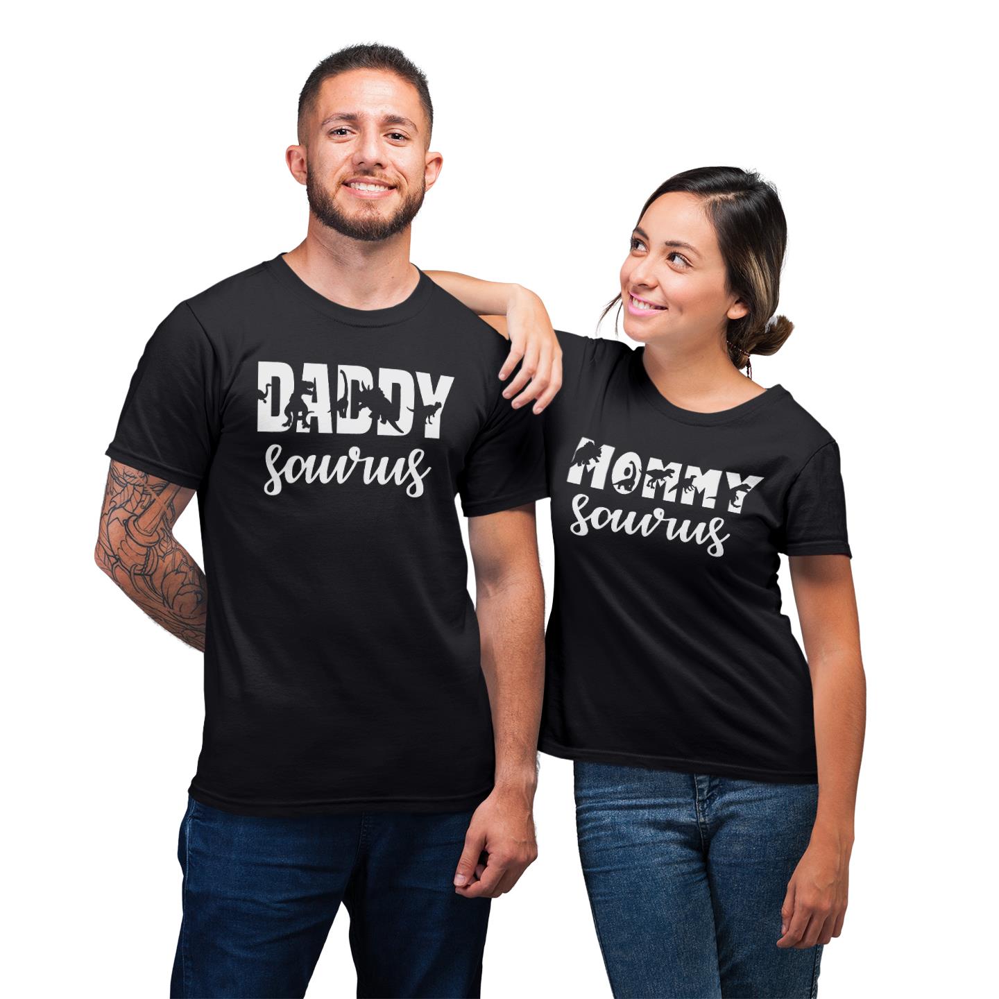 Daddy Mommy Saurus Shirt Dad Mom Dinosaur Matching Husband and Wife Gift T-shirt Daddy Mommy Saurus Shirt Dad Mom Dinosaur Matching Husband and Wife Gift T-shirt