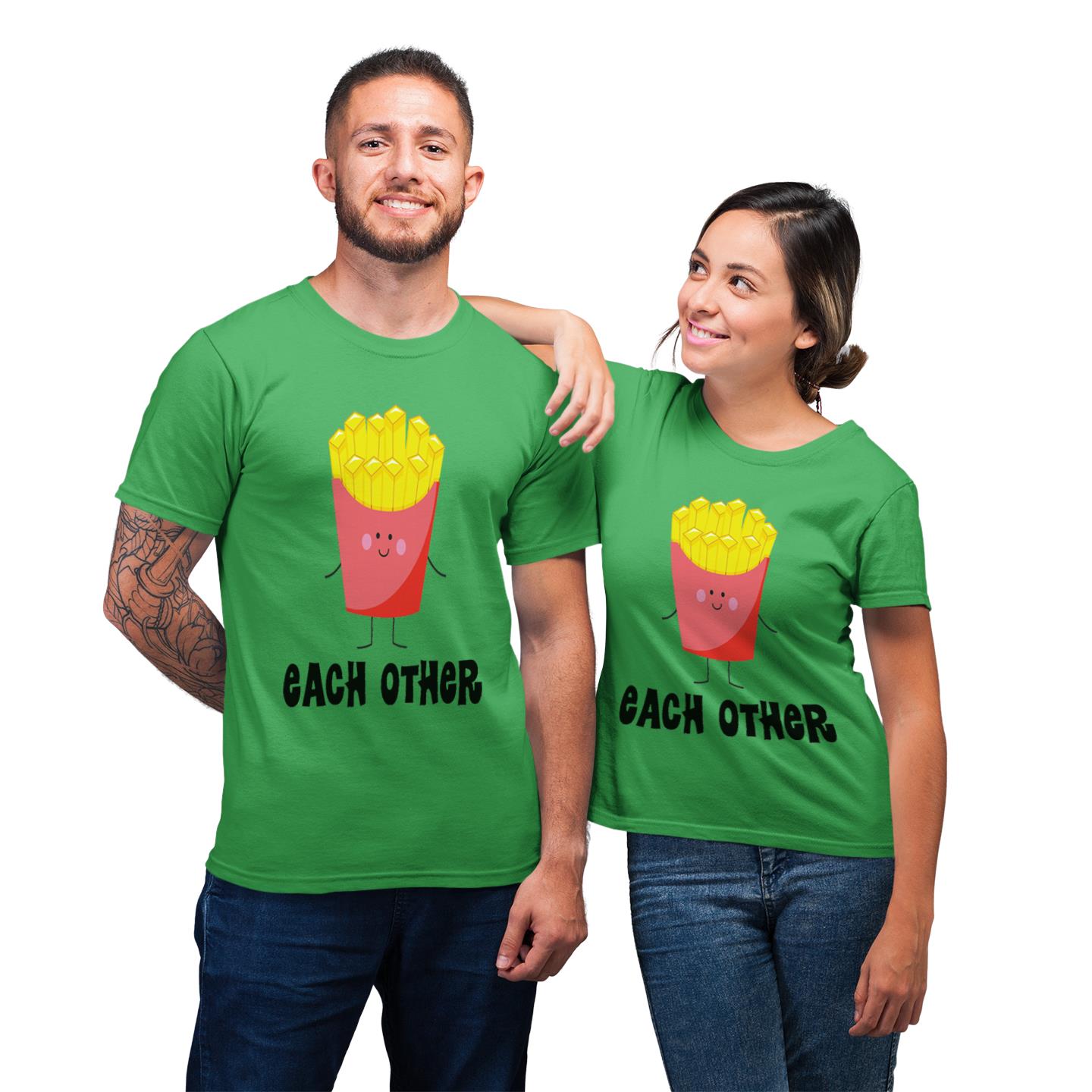 French Fries Each Other Shirt For Couple Lover Matching T-shirt French Fries Each Other Shirt For Couple Lover Matching T-shirt