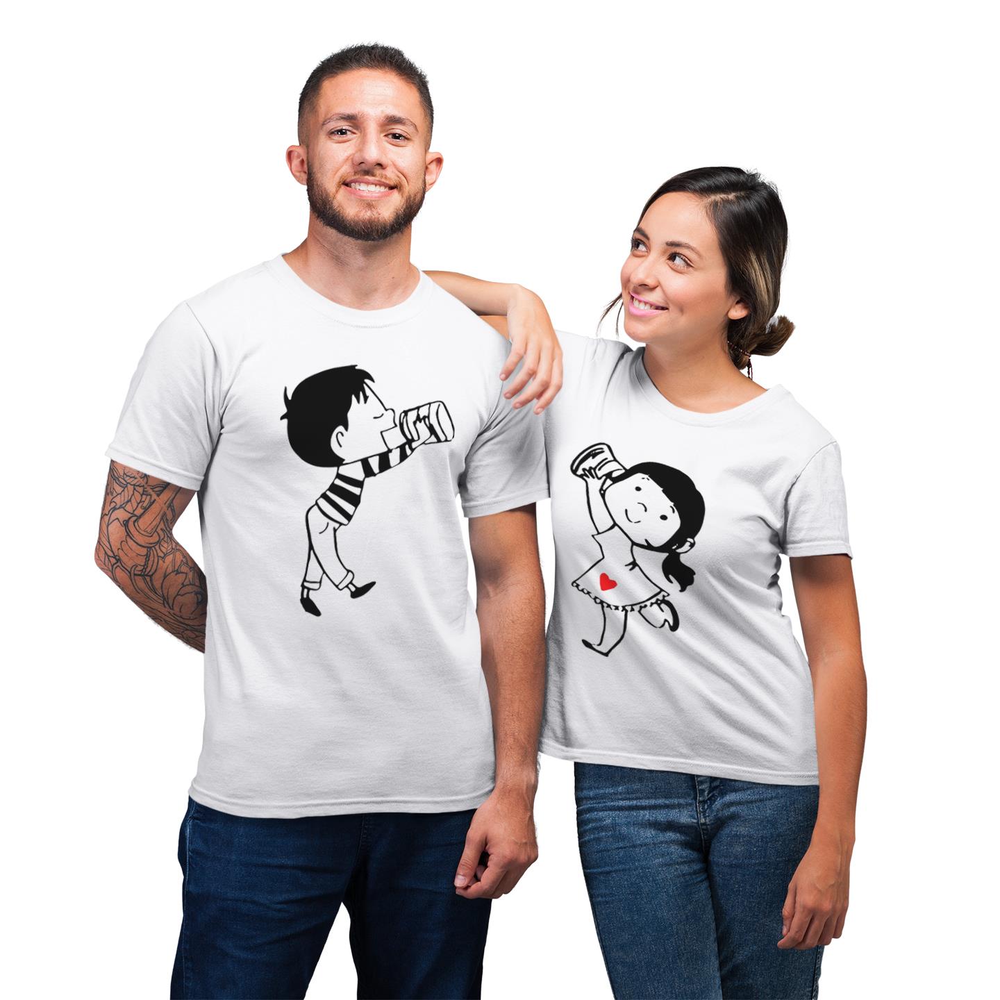 Funny Matching For Couple With Cute Boy And Girl Gift T-Shirt Funny Matching For Couple With Cute Boy And Girl Gift T-Shirt