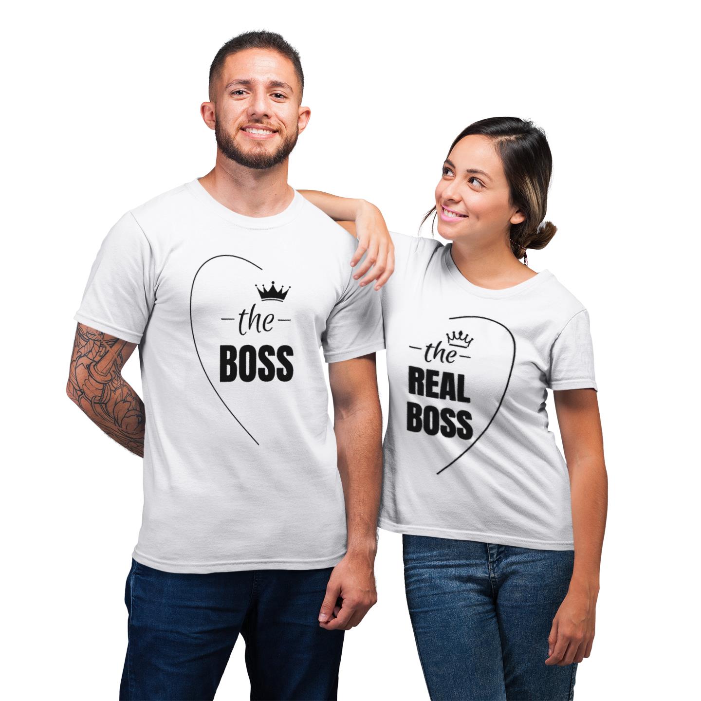 Funny The Boss And The Real Boss Shirt For Couple Lover T-shirt Funny The Boss And The Real Boss Shirt For Couple Lover T-shirt