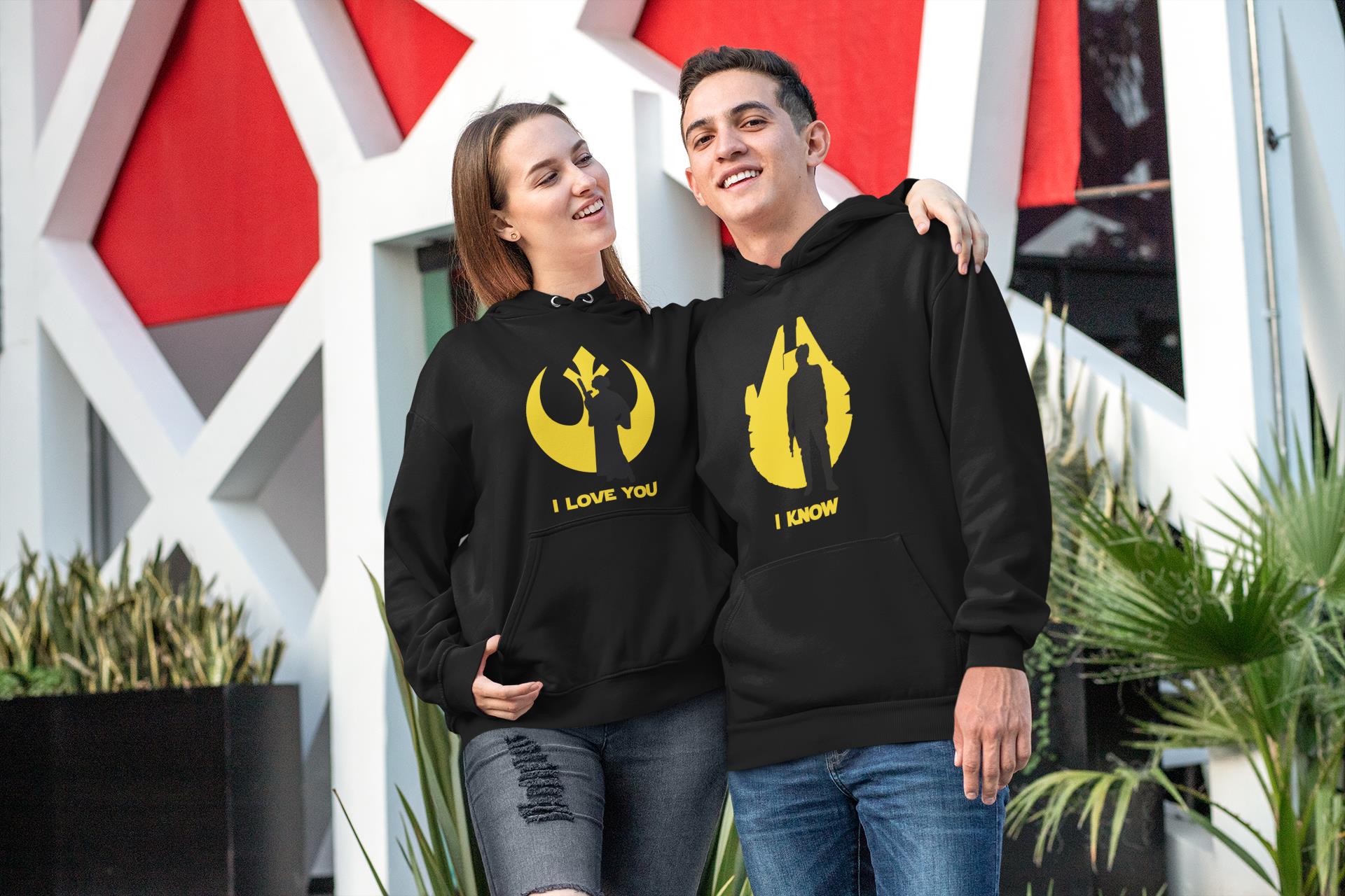 I Know I Love You Couples Hoodie For Marching Lover