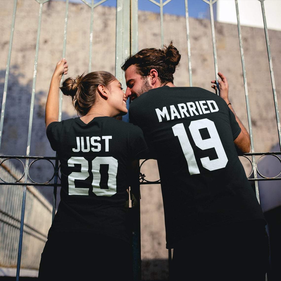 Just Married Custom Number For Couple Lover Matching T-shirt Just Married Custom Number For Couple Lover Matching T-shirt