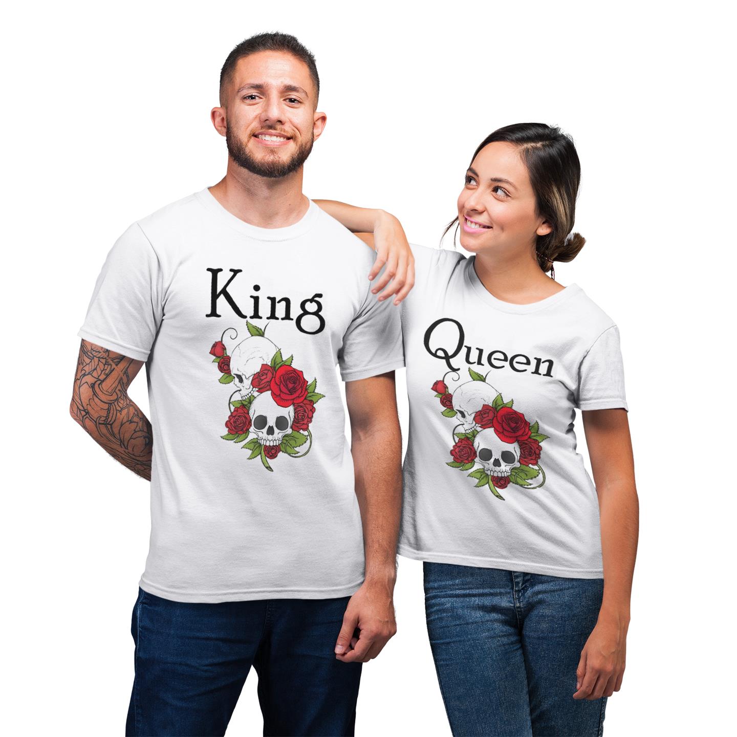 King And Queen Skulls For Couples King Queen T-Shirts King And Queen Skulls For Couples King Queen T-Shirts