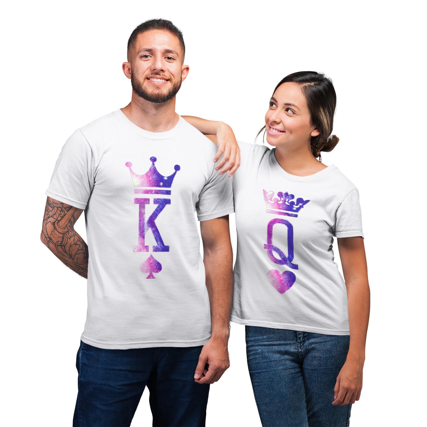 King Queen Couple Cards Joker Matching His Her Gift T-Shirt