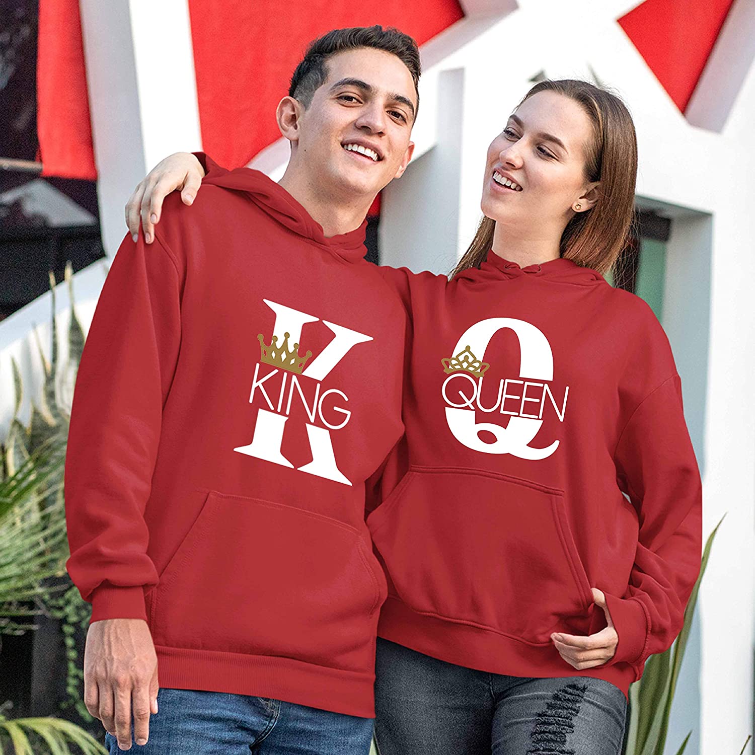 King Queen Couples Hoodie For Matching Lover