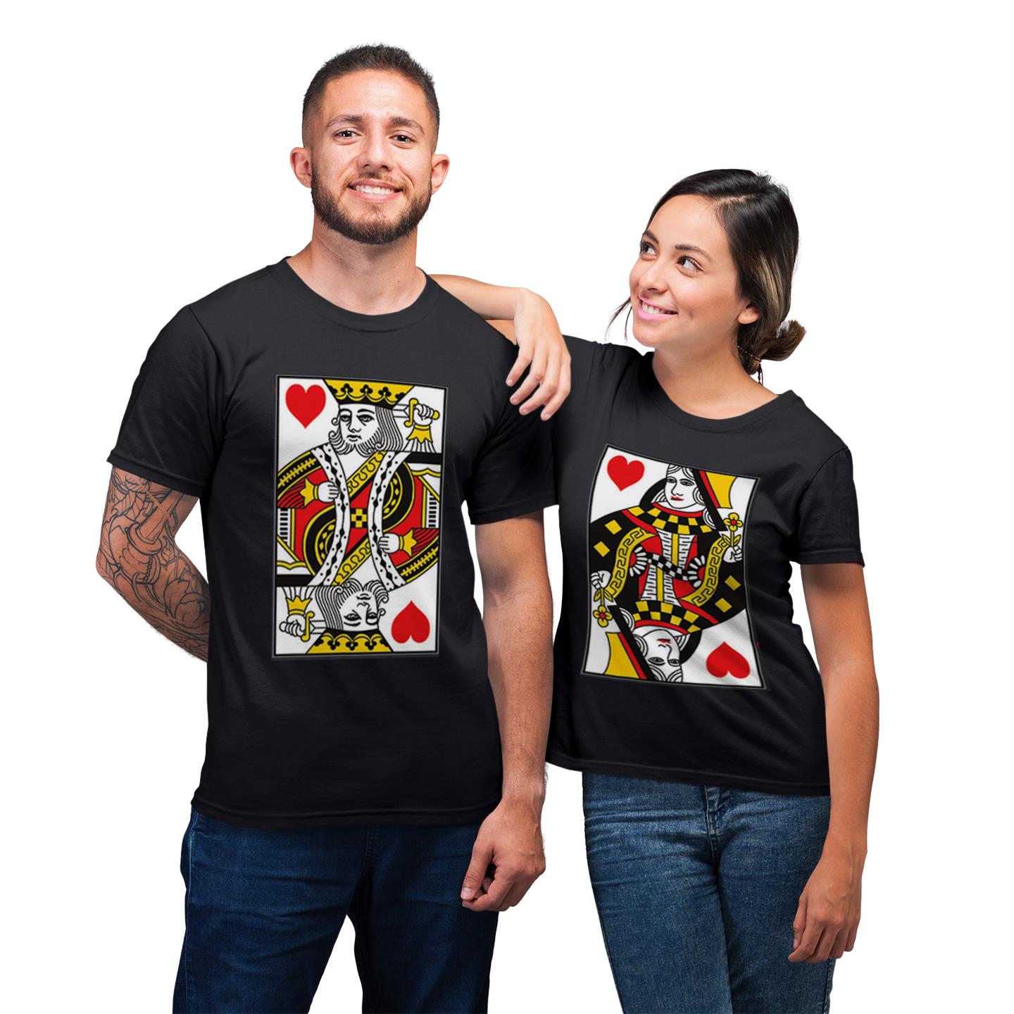 King Queen Playing Poker Cards Funny Couple Matching Gift T- Shirt King Queen Playing Poker Cards Funny Couple Matching Gift T- Shirt