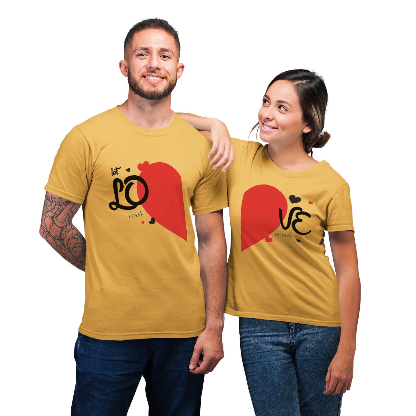 Let Create Miracle By Love Shirt For Couples Lover Matching T-shirt Let Create Miracle By Love Shirt For Couples Lover Matching T-shirt