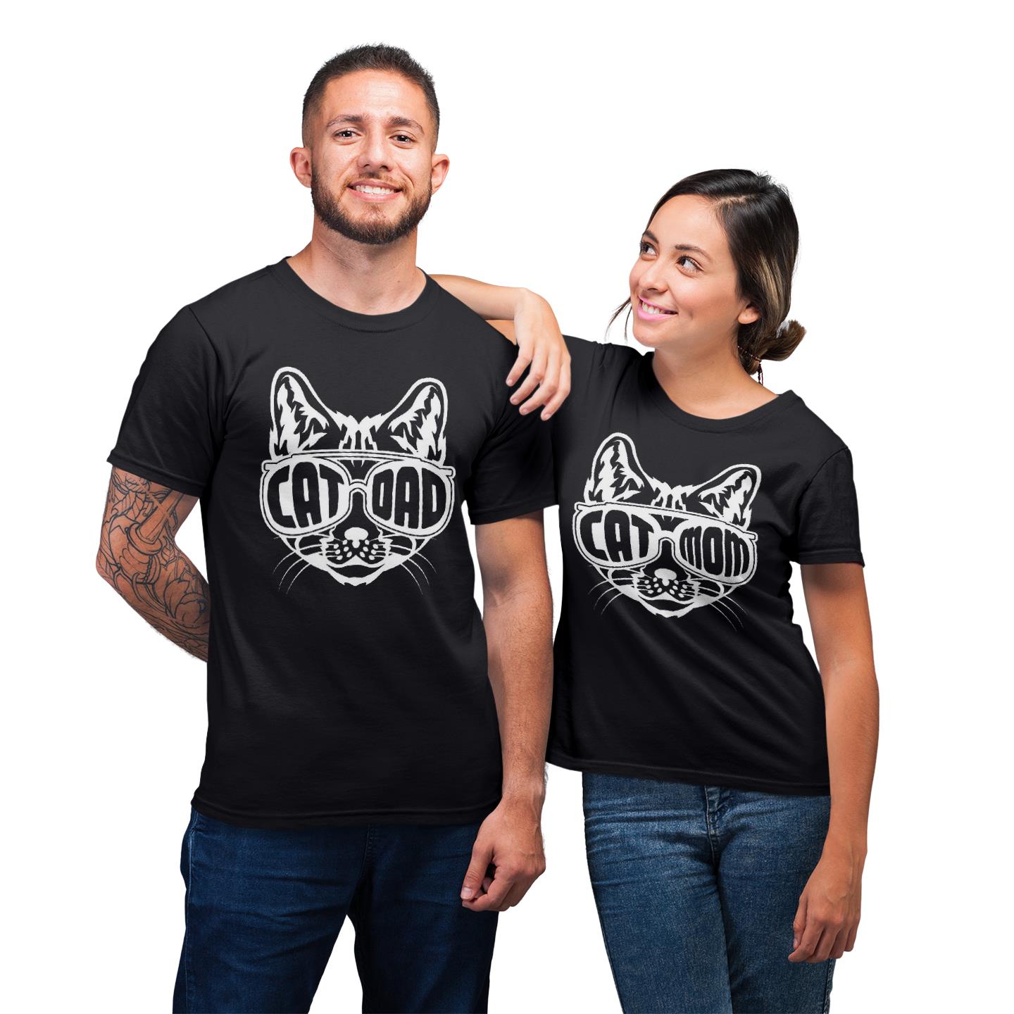 Matching Couple Cat Dad Cat Mom Cat Lover Gift Love T-Shirt Matching Couple Cat Dad Cat Mom Cat Lover Gift Love T-Shirt