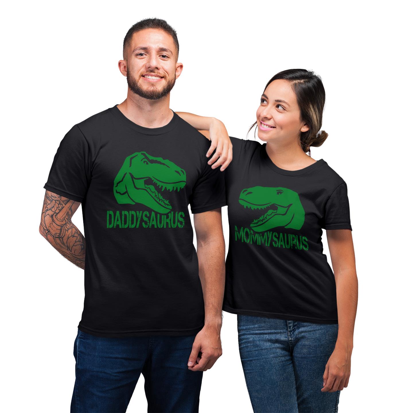 Matching Couples Daddysaurus Mommysaurus Gift For Dad Mom T-shirt