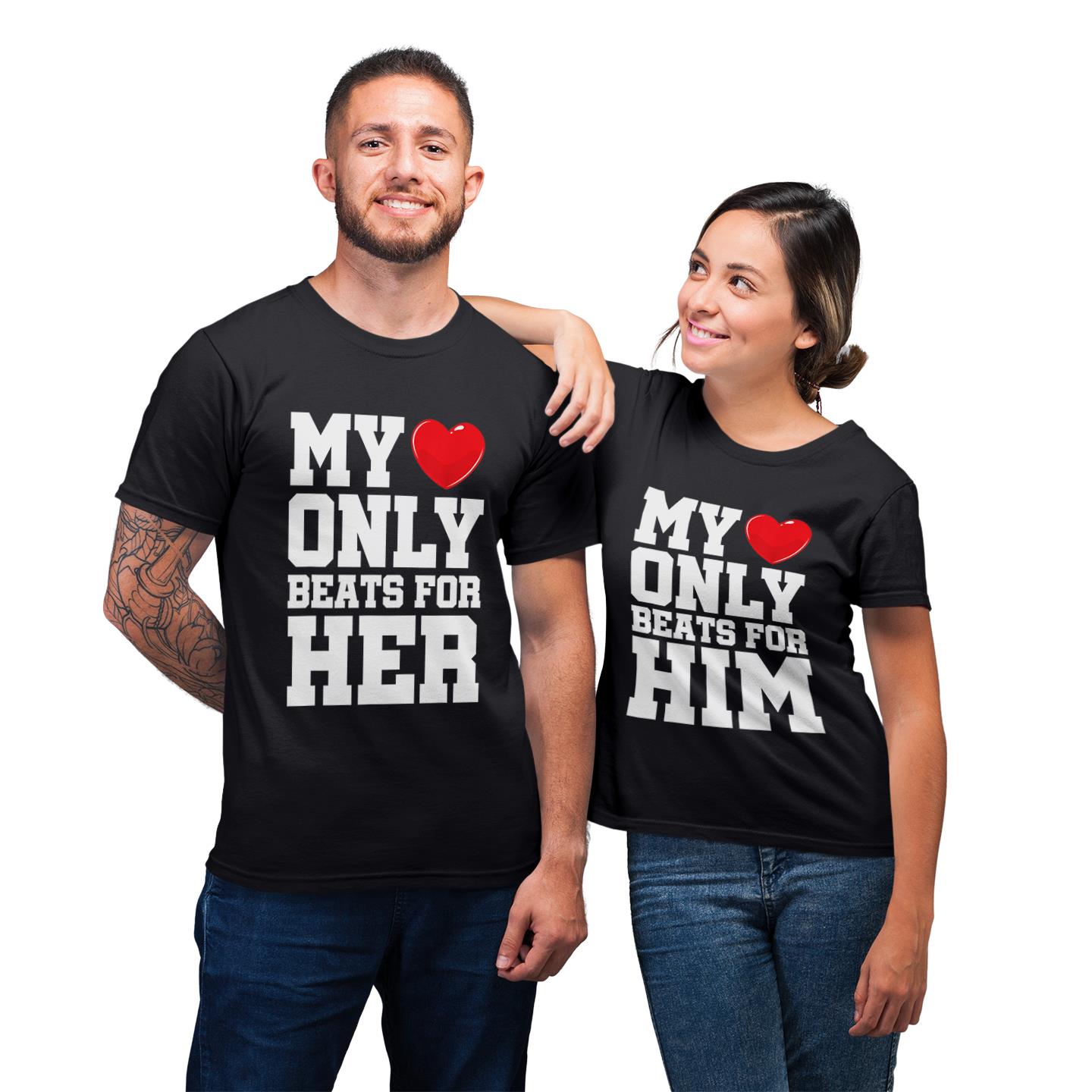 Matching His & Hers Couples Outfits T-Shirt Matching His & Hers Couples Outfits T-Shirt