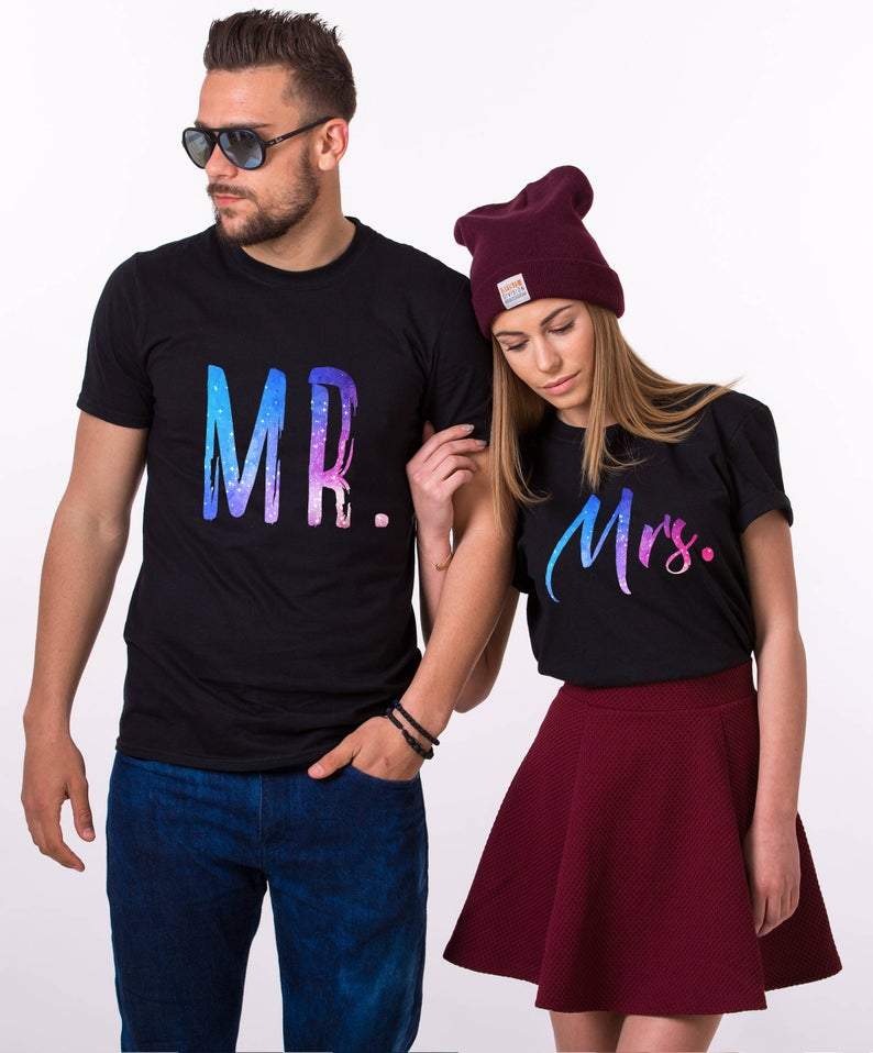 Mr And Mrs Matching Couple For His Her Gift T-Shirt