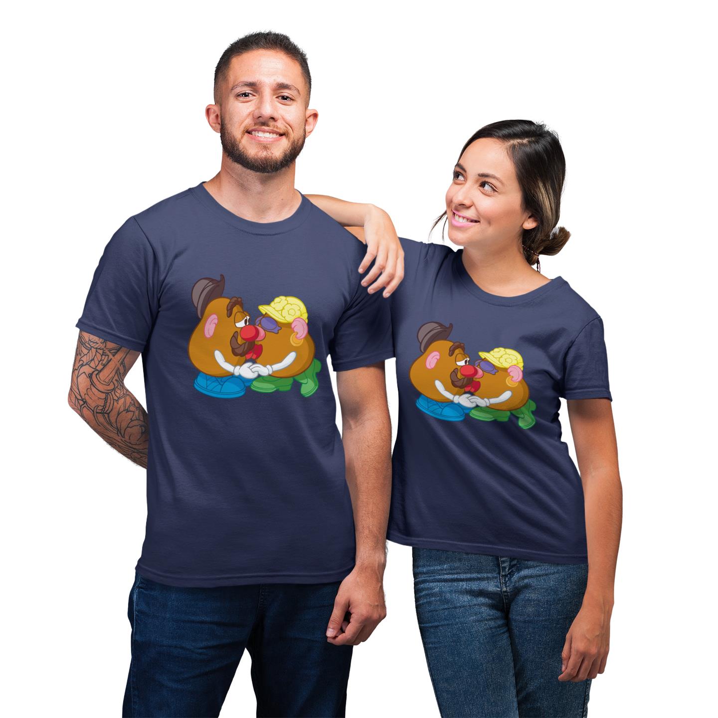 Mr. and Mrs. Potato Head Kissing T-Shirt For Matching Couple Mr. and Mrs. Potato Head Kissing T-Shirt For Matching Couple