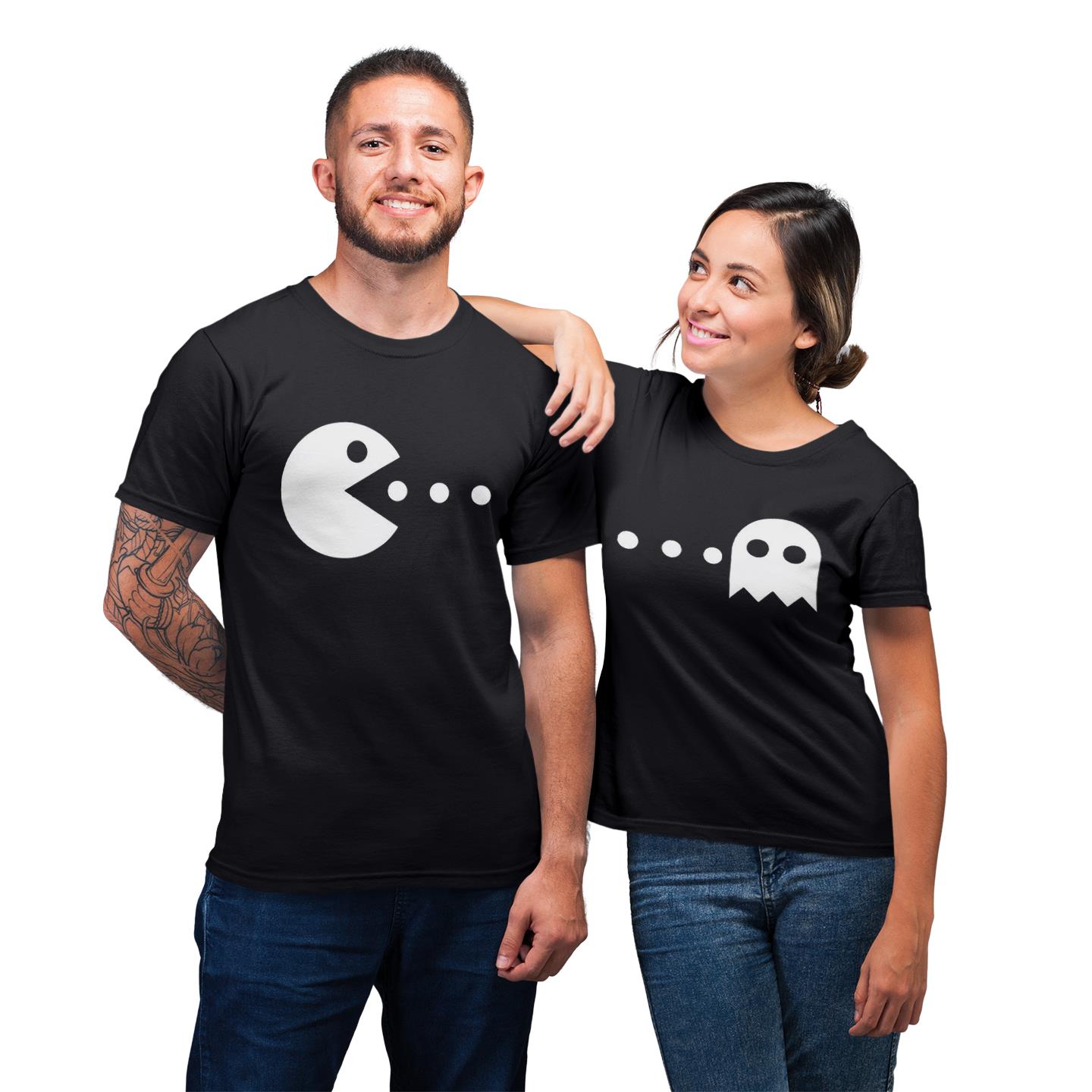Pac Man Matching Couple Funny Gift T-Shirt Pac Man Matching Couple Funny Gift T-Shirt