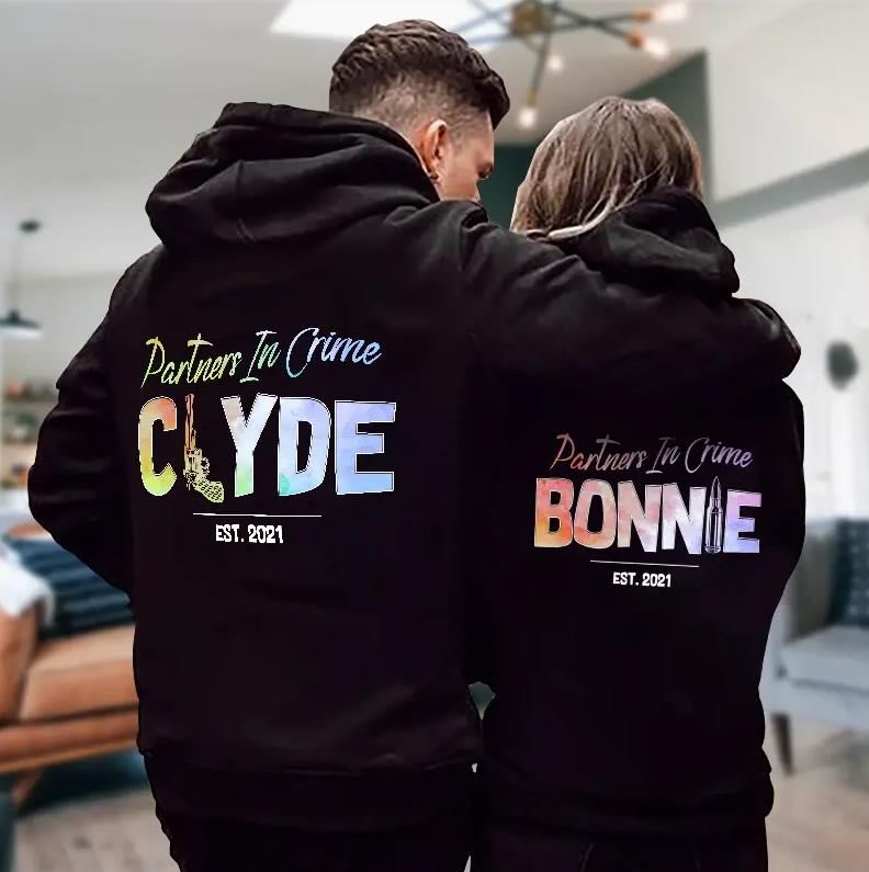 Partnens In Crime Clyde & Partnens In Crime Bonnie Gifts For Couple Lover Matching