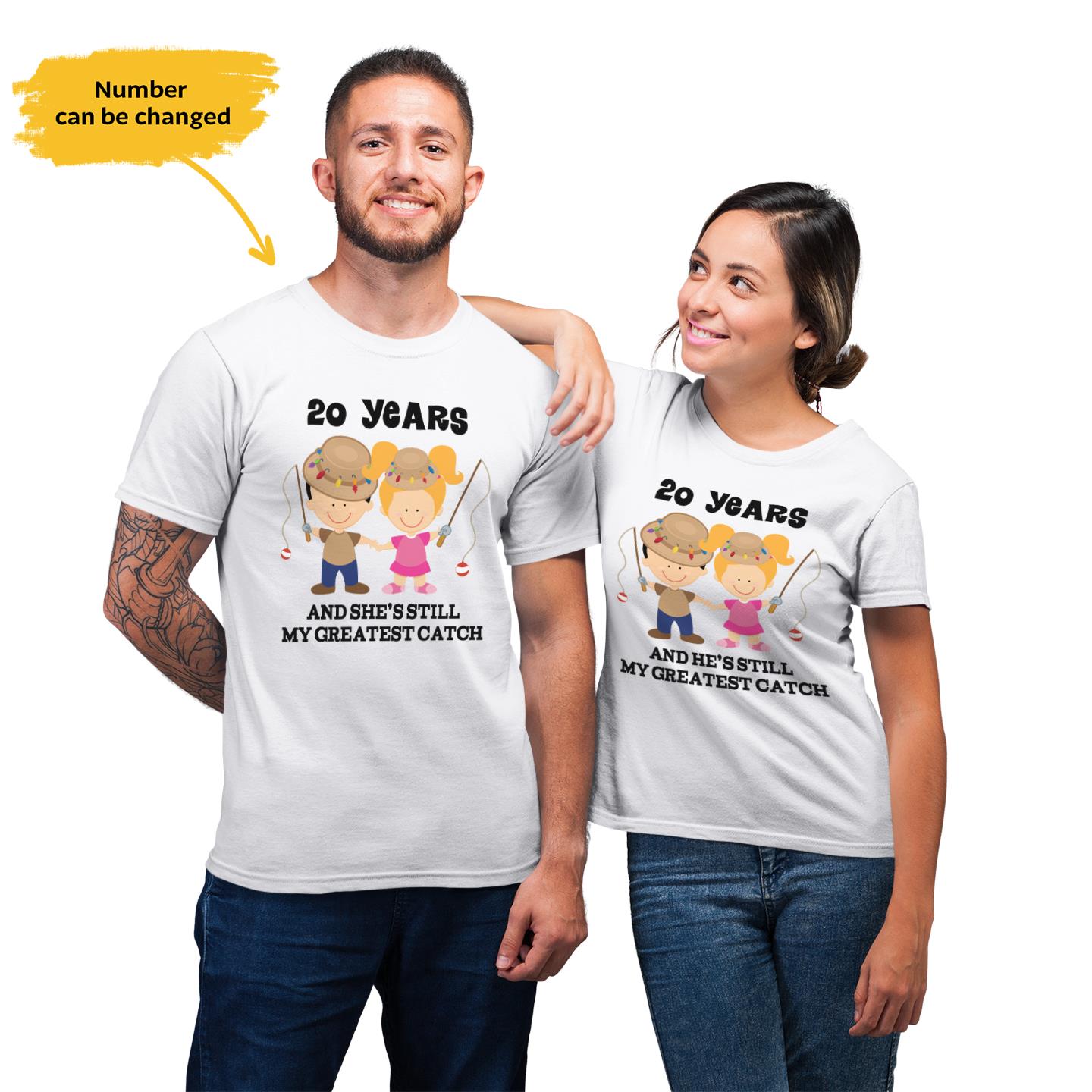 Personalized Wedding Anniversary Custom Number Gift For Lover T-Shirt