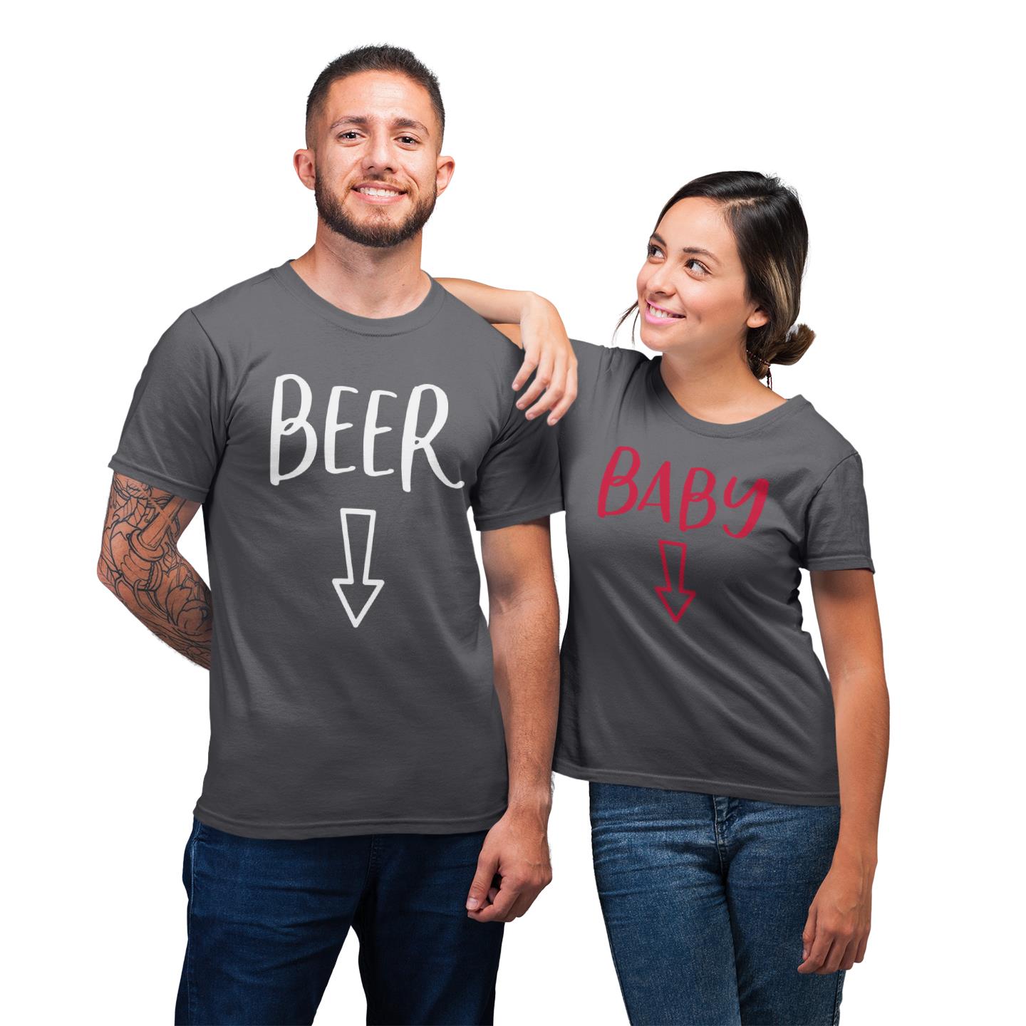 Pregnancy Announcement Baby Matching Beer Belly Mommy To Be For Couple Mom Day Husband Wife Parents Gift T- Shirt Pregnancy Announcement Baby Matching Beer Belly Mommy To Be For Couple Mom Day Husband Wife Parents Gift T- Shirt