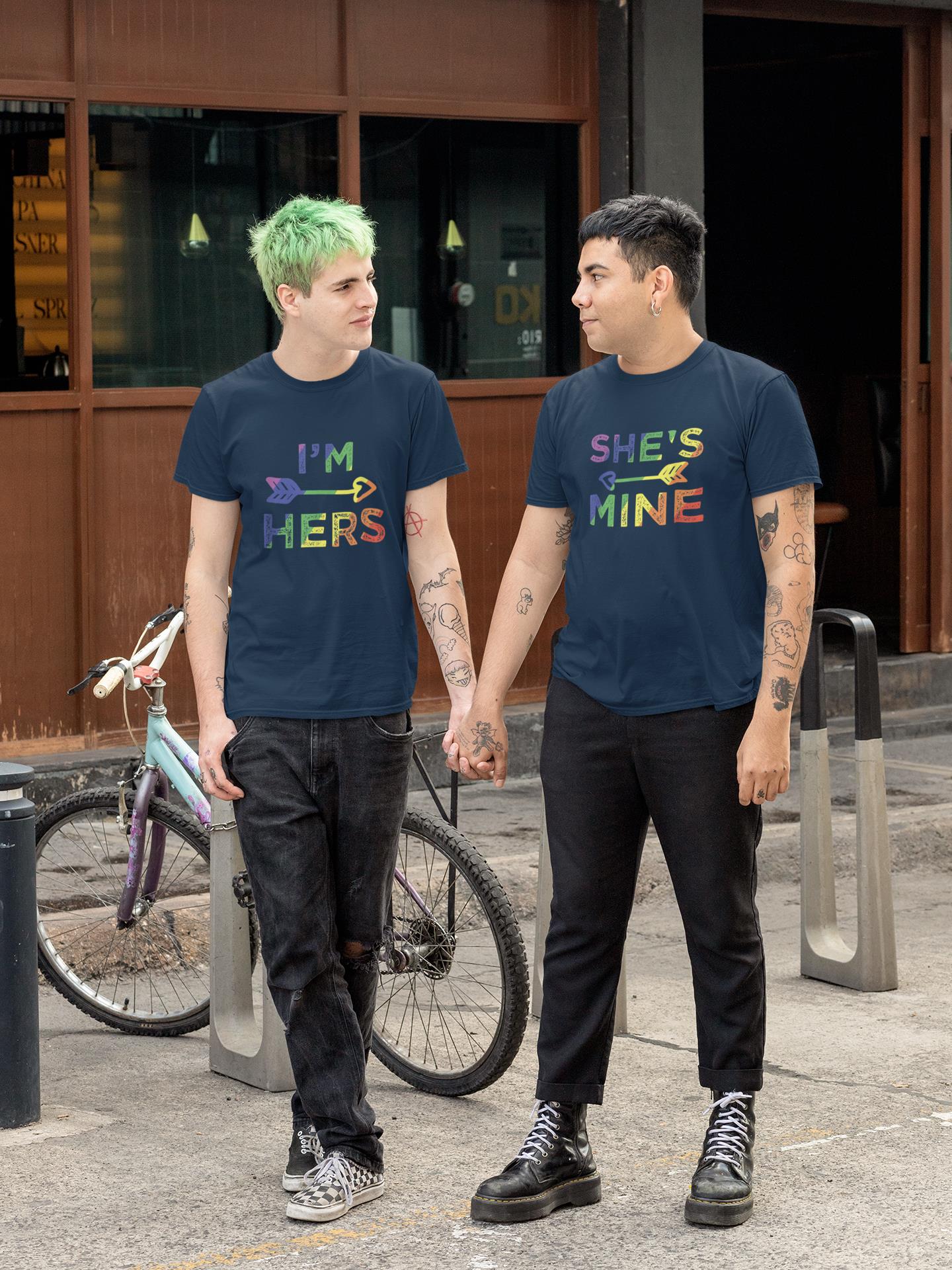 She?s Mine I?m In Her Matching LGBT Pride Gift T-Shirt She?s Mine I?m In Her Matching LGBT Pride Gift T-Shirt