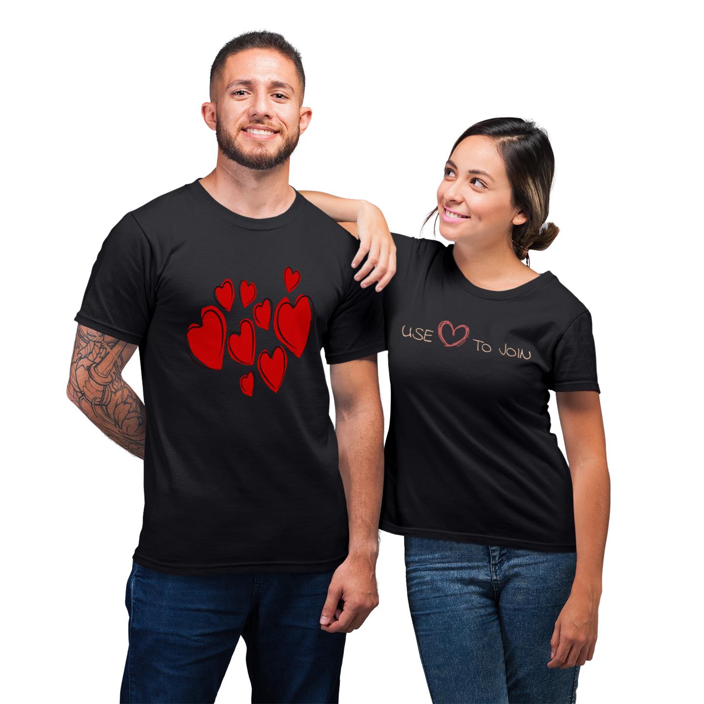 Use Love To Join Flying Hearts Shirt For Couple Lover Matching T-shirt Use Love To Join Flying Hearts Shirt For Couple Lover Matching T-shirt