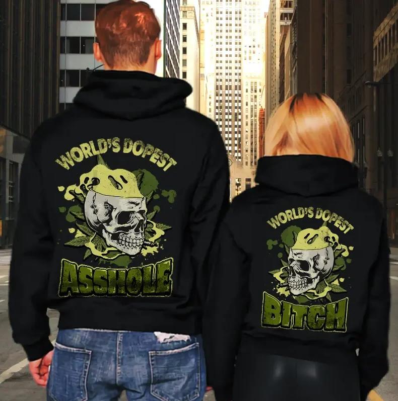 World?s Dopest Asshole & World?s Dopest Bitch Clover Hoodie For Matching Couple World?s Dopest Asshole & World?s Dopest Bitch Clover Hoodie For Matching Couple