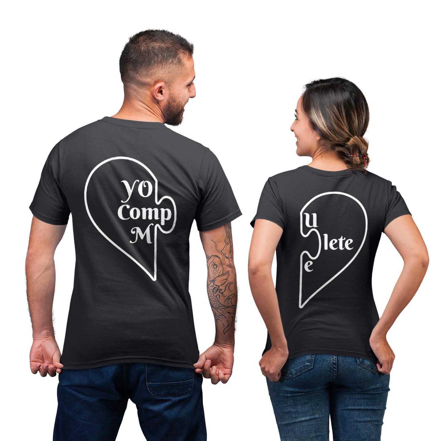 You Complete Me Matching Heart Shirt For Lover Couple T-shirt You Complete Me Matching Heart Shirt For Lover Couple T-shirt