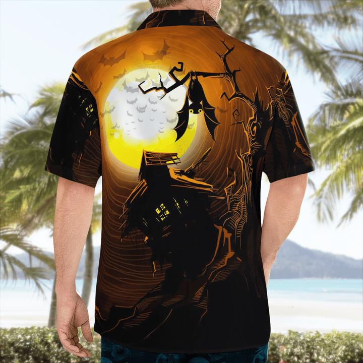 Full Moon Midnight Halloween Haunted House Spooky 3D Hawaii Shirt 2 » Cool Gifts for You - Mfamilygift Full Moon Midnight Halloween Haunted House Spooky 3D Hawaii Shirt 2