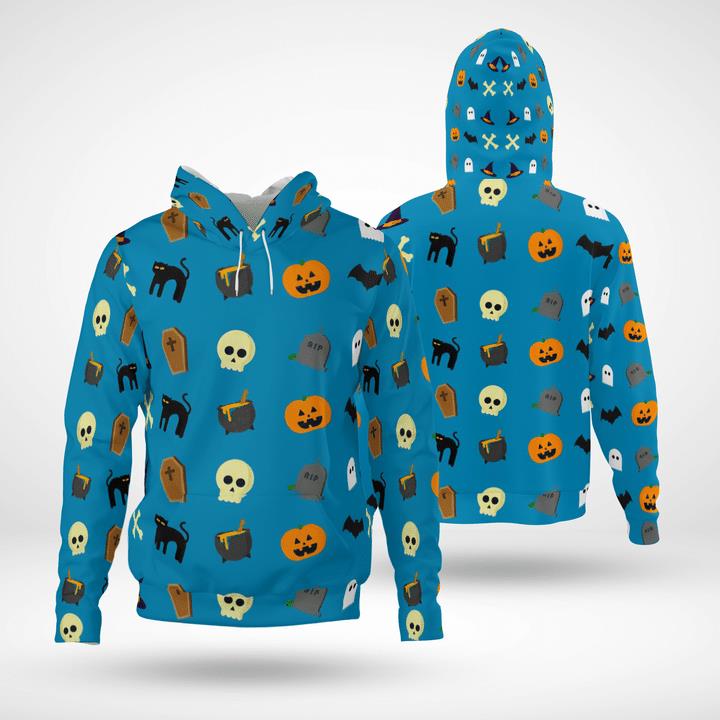 Funny Halloween Symbols Pumpkin Tomb Spooky 3D Hoodies