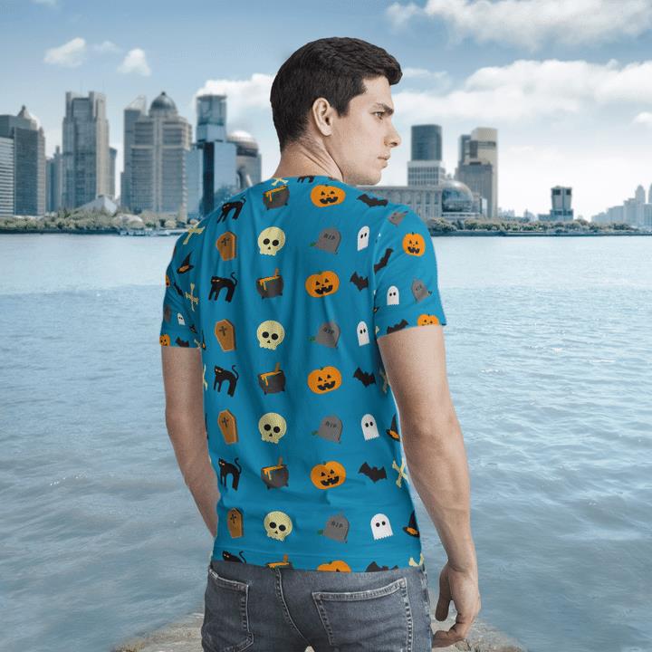 Funny Halloween Symbols Pumpkin Tomb Spooky 3D T-Shirt 2 » Cool Gifts for You - Mfamilygift Funny Halloween Symbols Pumpkin Tomb Spooky 3D T-Shirt 2