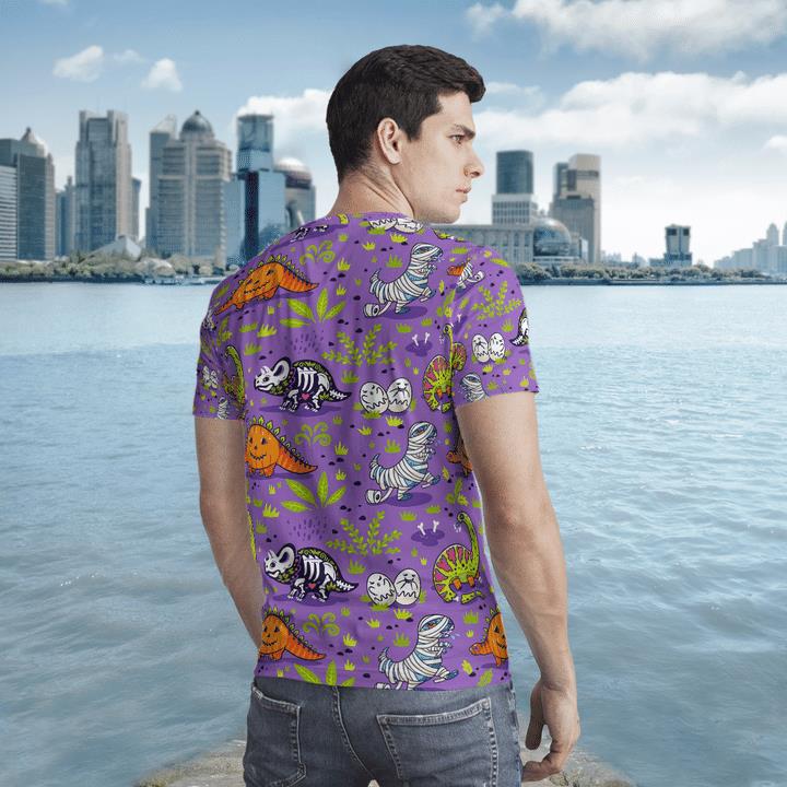 Funny Mummy Ghost Skeleton Dinosaur Happy Halloween Spooky 3D T-Shirt 2 » Cool Gifts for You - Mfamilygift Funny Mummy Ghost Skeleton Dinosaur Happy Halloween Spooky 3D T-Shirt 2