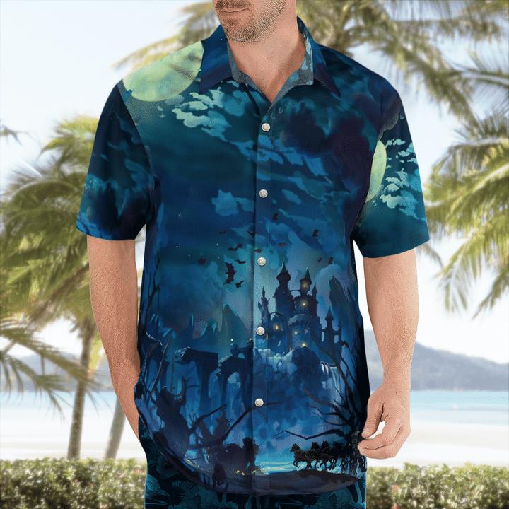 Gloomy Full Moon Night Haunted Castle Spooky 3D Hawaii Shirt 1 » Cool Gifts for You - Mfamilygift Gloomy Full Moon Night Haunted Castle Spooky 3D Hawaii Shirt 1