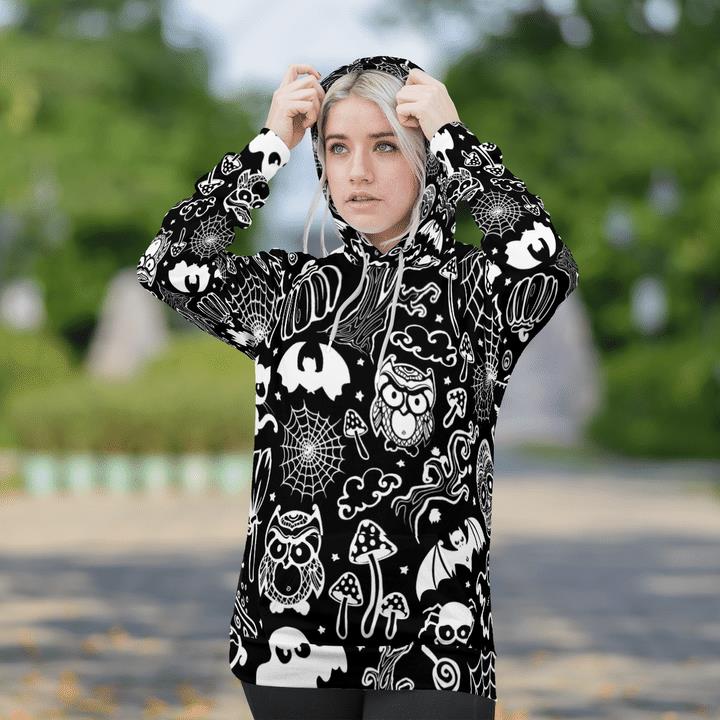 Halloween Animals Symbols Scarry Night Black 3D Hoodies 1 » Cool Gifts for You - Mfamilygift Halloween Animals Symbols Scarry Night Black 3D Hoodies 1