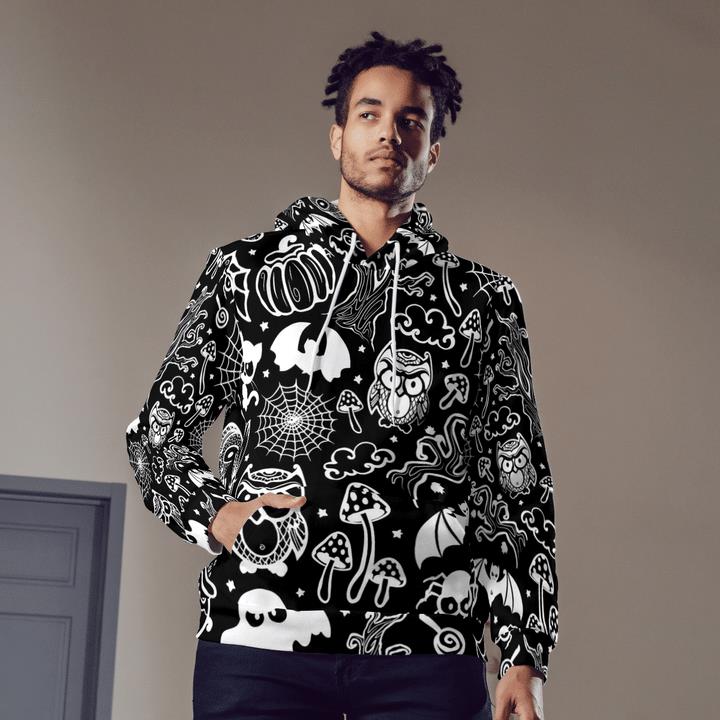 Halloween Animals Symbols Scarry Night Black 3D Hoodies 2 » Cool Gifts for You - Mfamilygift Halloween Animals Symbols Scarry Night Black 3D Hoodies 2