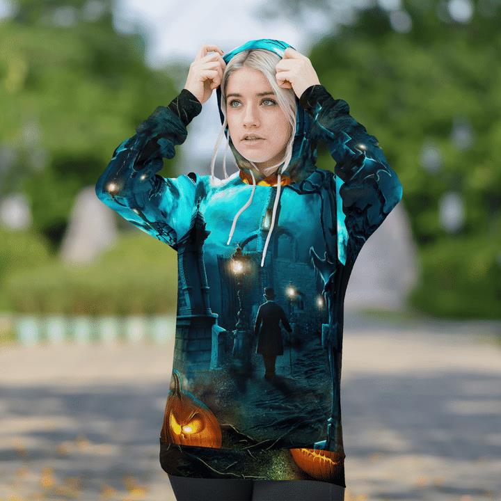 Halloween Midnight Gentleman Pumpkin Spooky 3D Hoodies 1 » Cool Gifts for You - Mfamilygift Halloween Midnight Gentleman Pumpkin Spooky 3D Hoodies 1