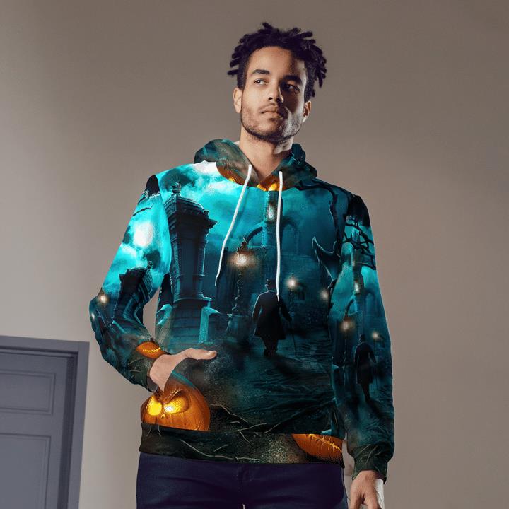 Halloween Midnight Gentleman Pumpkin Spooky 3D Hoodies 2 » Cool Gifts for You - Mfamilygift Halloween Midnight Gentleman Pumpkin Spooky 3D Hoodies 2