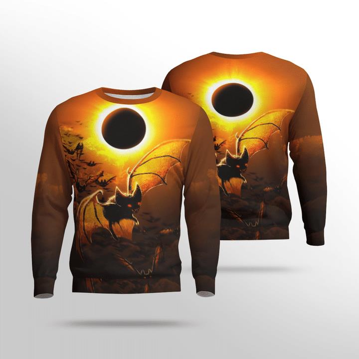 Halloween Night Bats Hunting Scary Night Spooky 3D Aop Sweatshirt