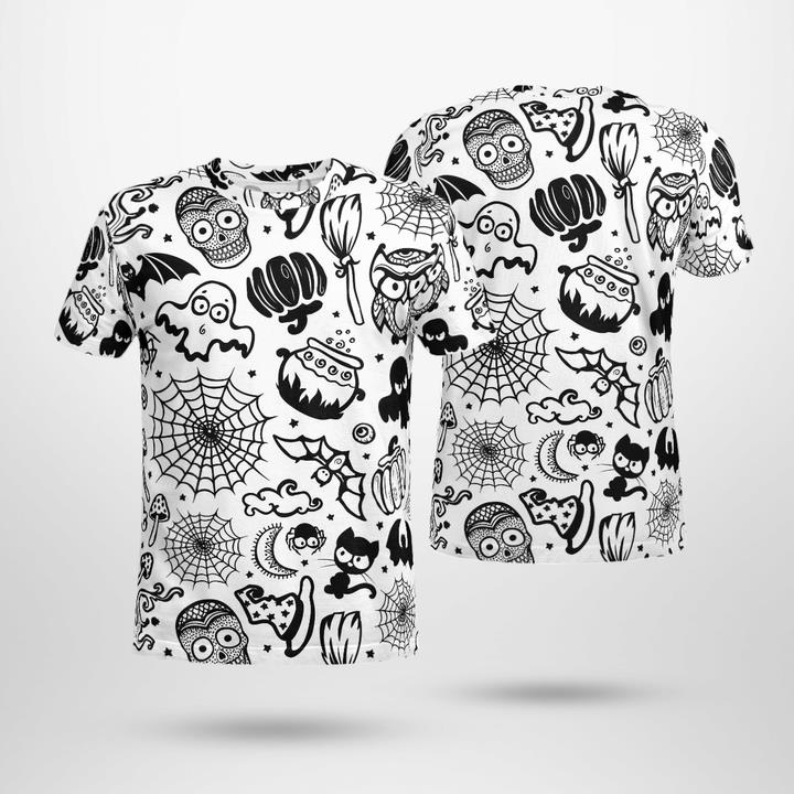 Halloween Symbols Scarry Night 3D T-Shirt