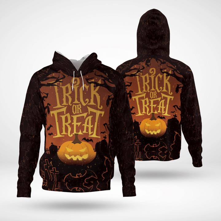 Happy Halloween Trick Or Treat Scary Night Pumpkin Spooky 3D Hoodies