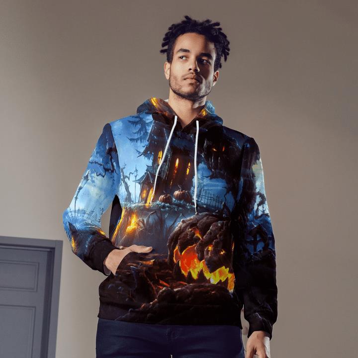Haunted Land At Night Scary Spooky Tree Pumpkin 3D Hoodies 2 » Cool Gifts for You - Mfamilygift Haunted Land At Night Scary Spooky Tree Pumpkin 3D Hoodies 2