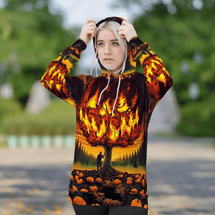 Scary Burning Tree Smiling Spooky Pumpkin Halloween 3D Hoodies 1 » Cool Gifts for You - Mfamilygift Scary Burning Tree Smiling Spooky Pumpkin Halloween 3D Hoodies 1