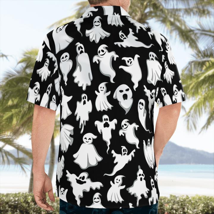 Scary Cute White Ghost Spooky Halloween 3D Hawaii Shirt 2 » Cool Gifts for You - Mfamilygift Scary Cute White Ghost Spooky Halloween 3D Hawaii Shirt 2