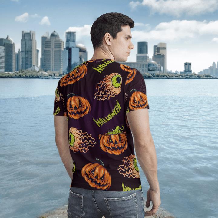 Scary Flying Eyeball Pumpkins Halloween Spooky 3D T-Shirt 2 » Cool Gifts for You - Mfamilygift Scary Flying Eyeball Pumpkins Halloween Spooky 3D T-Shirt 2