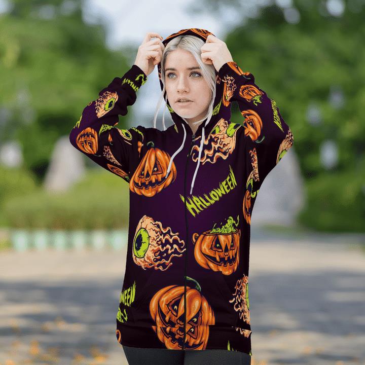 Scary Flying Eyeball Pumpkins Halloween Spooky 3D Zip Hoodies 2 » Cool Gifts for You - Mfamilygift Scary Flying Eyeball Pumpkins Halloween Spooky 3D Zip Hoodies 2