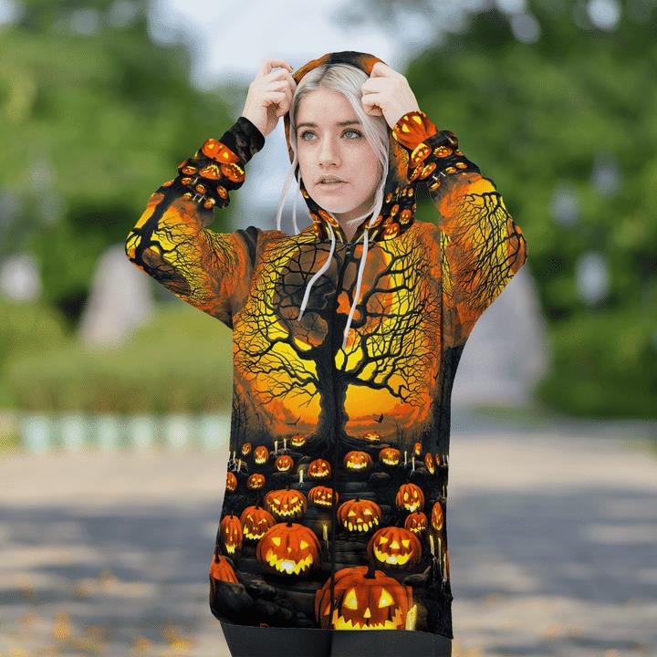 Scary Full Moon Night Pumpkin Yard Spooky Halloween 3D Zip Hoodies 2 » Cool Gifts for You - Mfamilygift Scary Full Moon Night Pumpkin Yard Spooky Halloween 3D Zip Hoodies 2