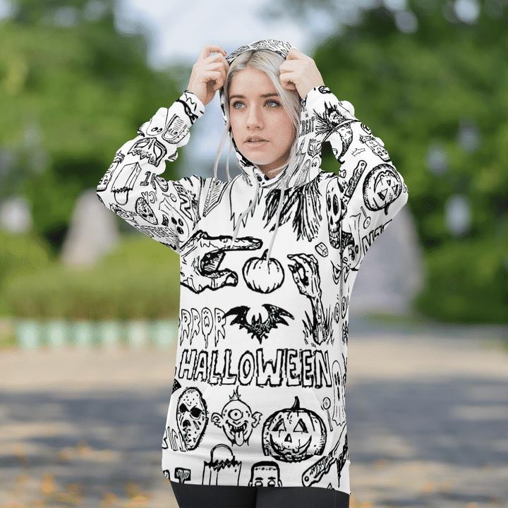 Scary Halloween Icon Spooky 3D Hoodies 1 » Cool Gifts for You - Mfamilygift Scary Halloween Icon Spooky 3D Hoodies 1