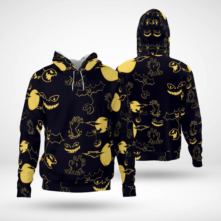 Scary Night Zombies Haunted Pumpkin Halloween Spooky 3D Hoodies