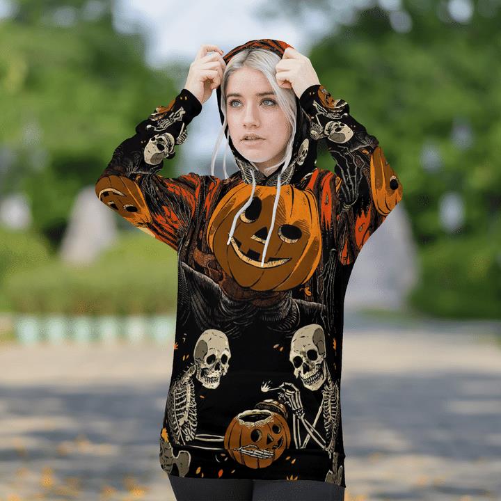 Scary Skeleton Halloween Scarecrow Pumpkinhead Spooky 3D Hoodies 1 » Cool Gifts for You - Mfamilygift Scary Skeleton Halloween Scarecrow Pumpkinhead Spooky 3D Hoodies 1