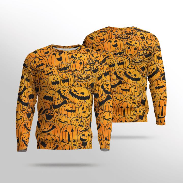 Shade Of Pumpkins Cute Happy Halloween Spooky 3D Aop Sweatshirt