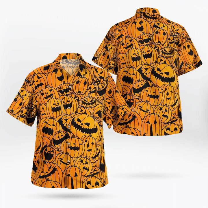 Shade Of Pumpkins Cute Happy Halloween Spooky 3D Hawaii Shirt