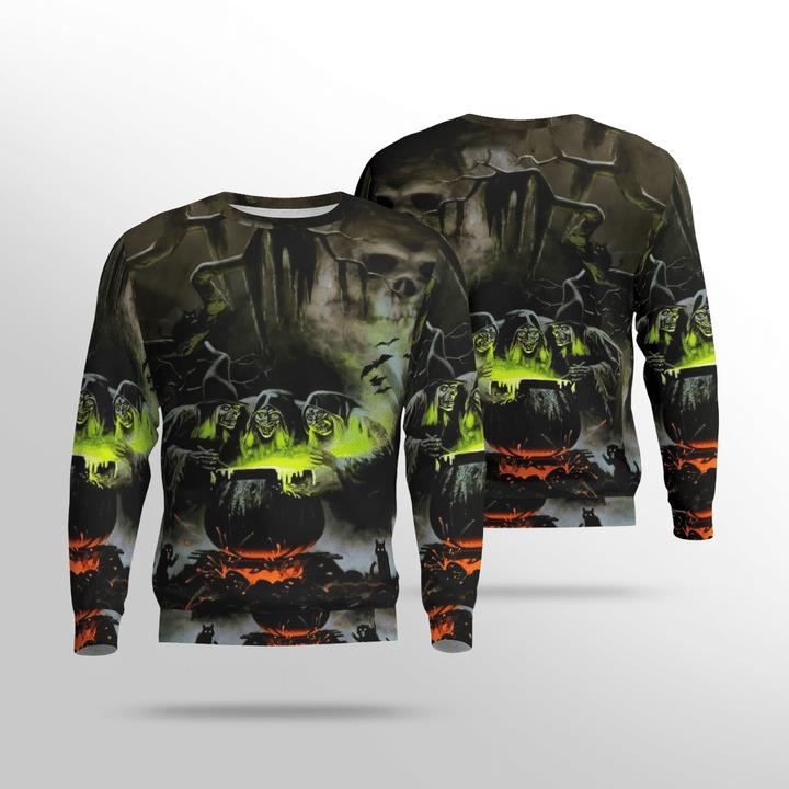 Spooky Halloween Witches Concoction Night 3D Aop Sweatshirt