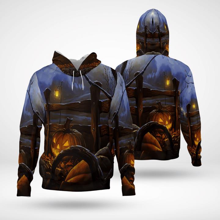 Starry Night Halloween Pumpkin Spooky 3D Hoodies Starry Night Halloween Pumpkin Spooky 3D Hoodies